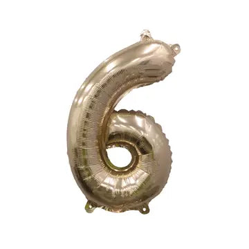 Gold Number Balloon - 32" | 6