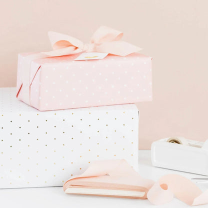 Gold Swiss Dot Wrapping Paper