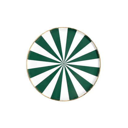 Green Candy Burst Dinner Paper Plates