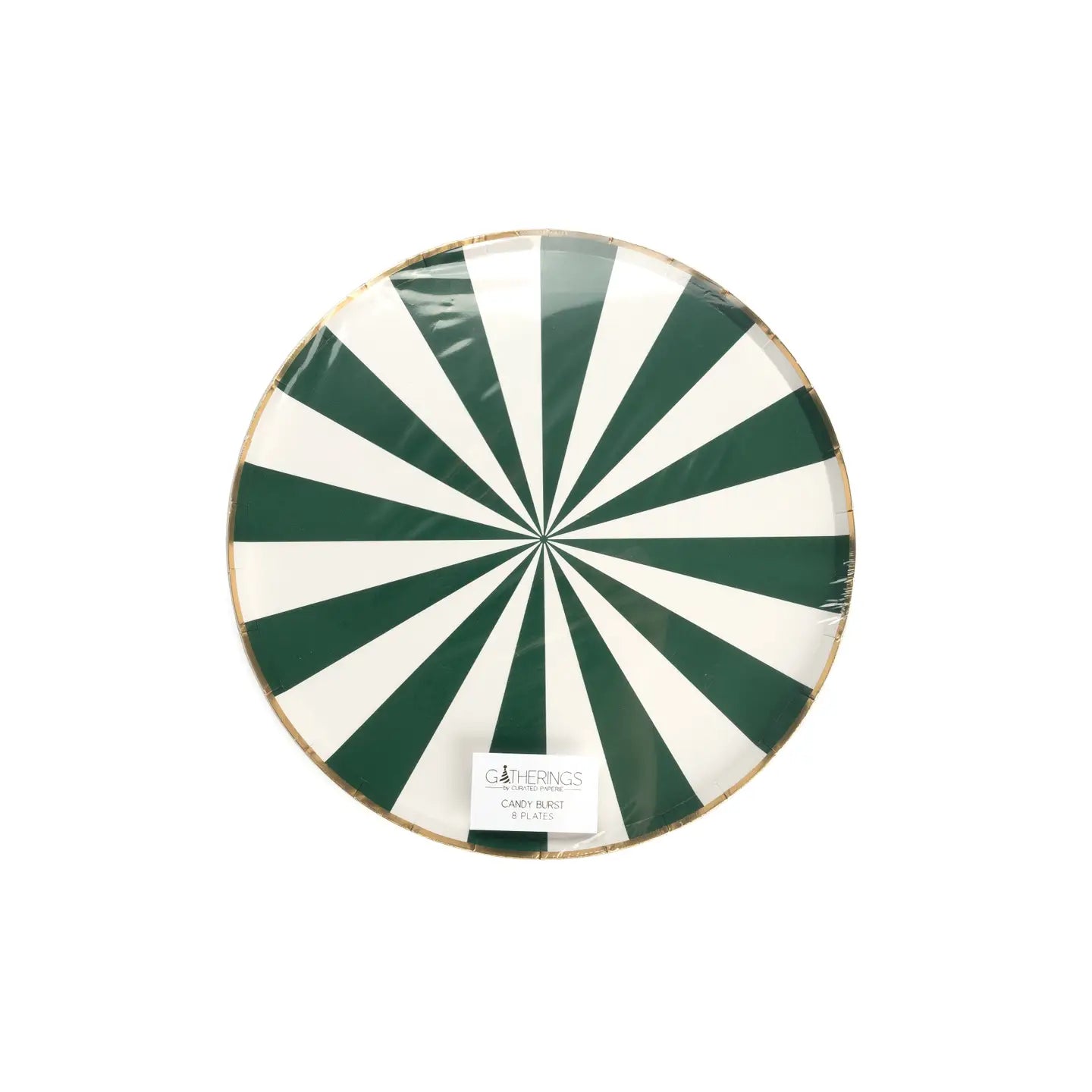 Green Candy Burst Dinner Paper Plates