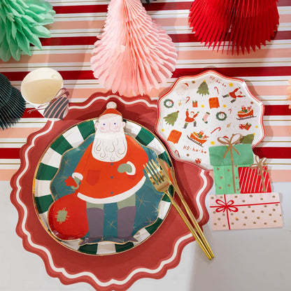 Green Candy Burst Dinner Paper Plates