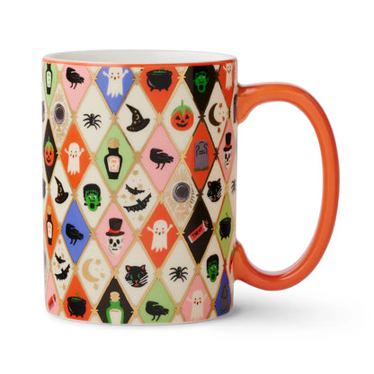 Halloween Argyle Porcelain Mug