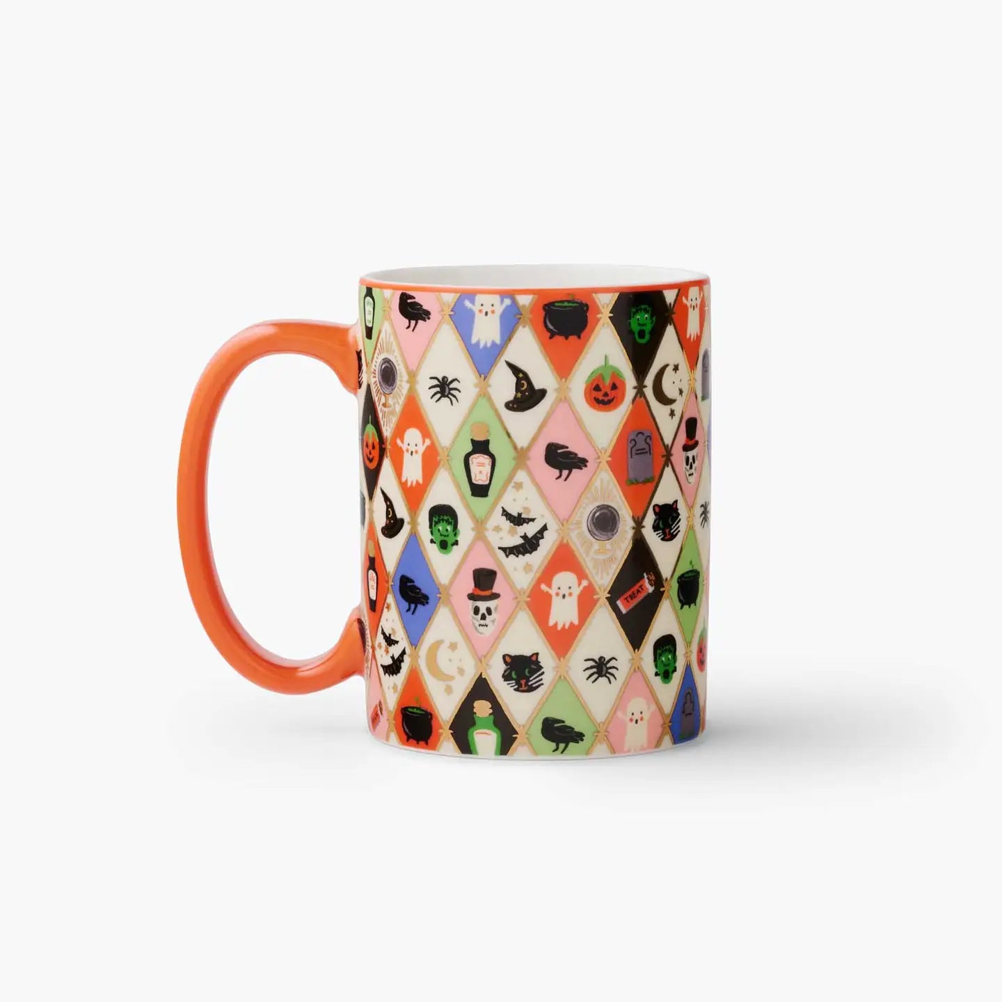 Halloween Argyle Porcelain Mug