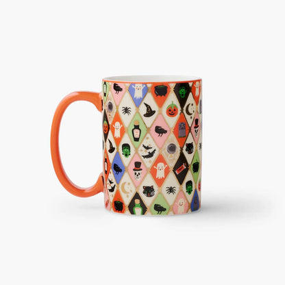 Halloween Argyle Porcelain Mug
