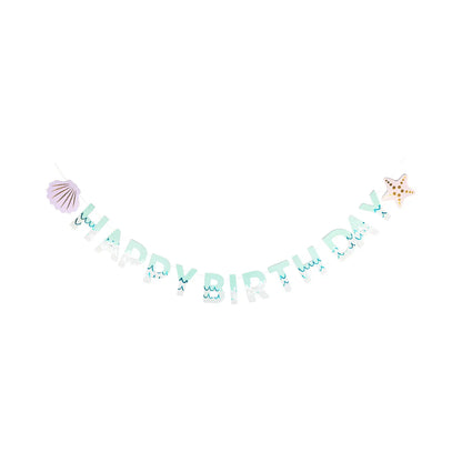 Happy Birthday Banner Set - Mermaid