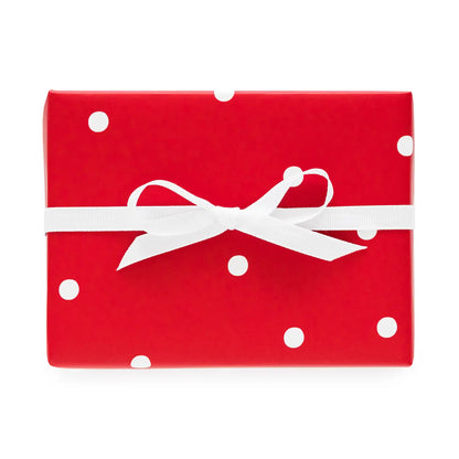 Red Scatter Dot Holiday Gift Wrapping Paper