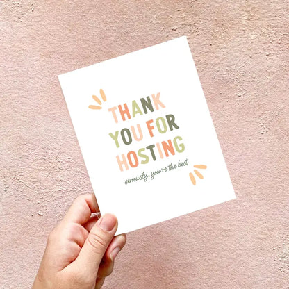 Hosting Thank You Card - Thanksgiving Card & Hostess Card