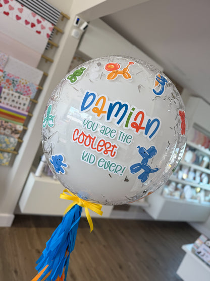 Blue Adventure Confetti Balloon