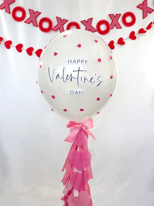 Pink Felt Hearts Balloon