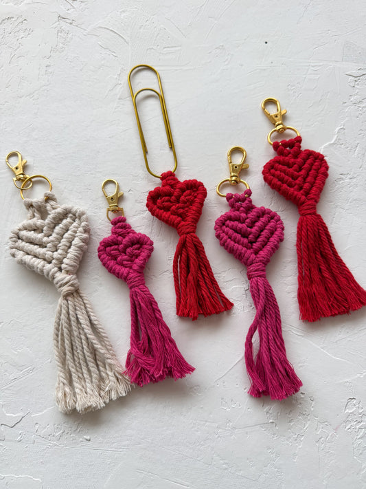 Macrame Heart Bookmark