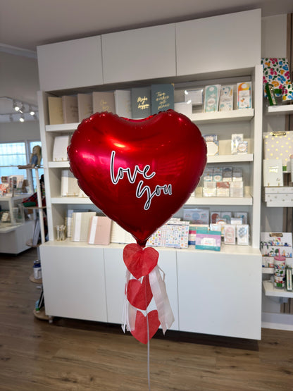 Red Heart Foil Balloon