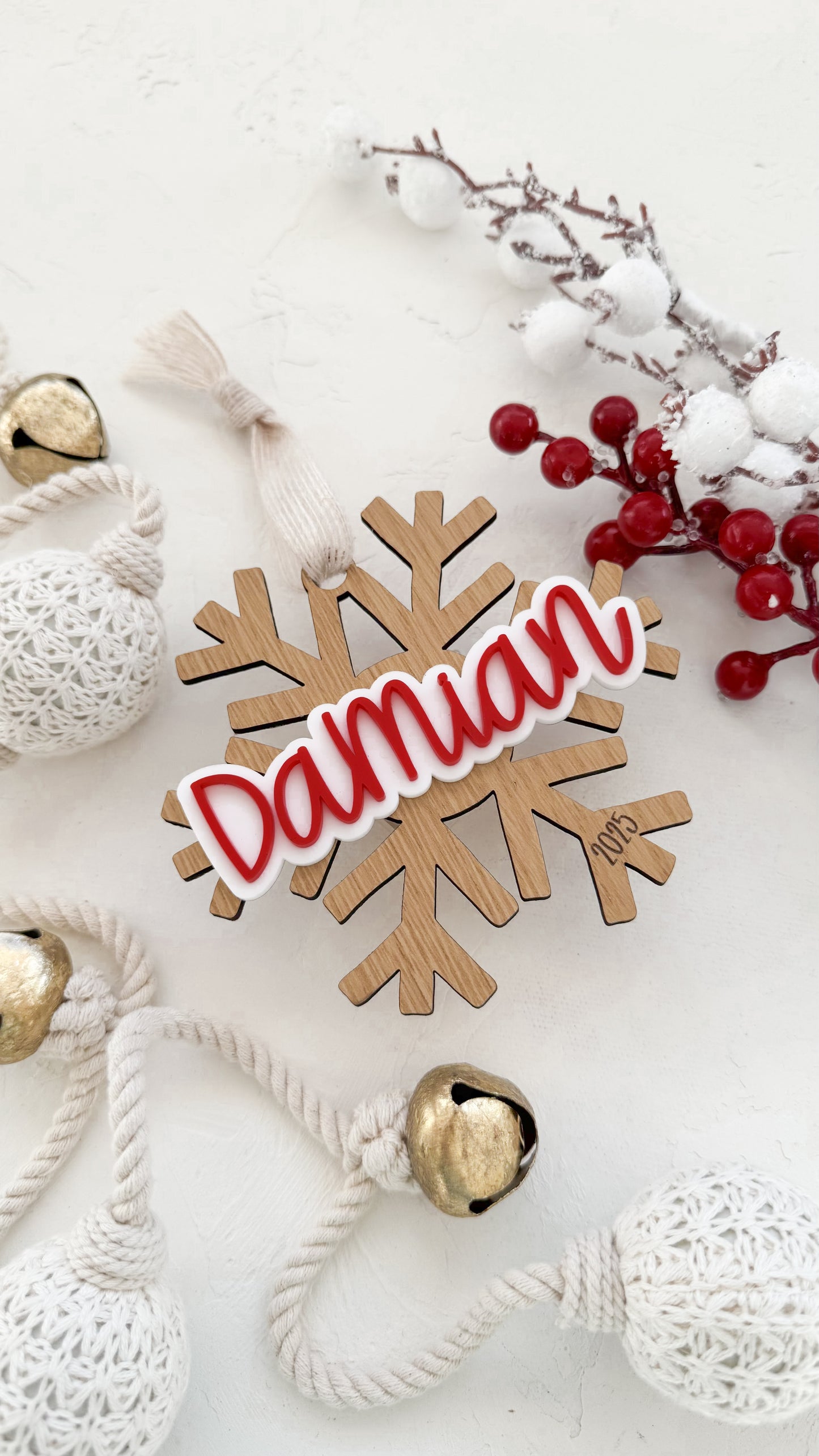 Snowflake Wood Ornament