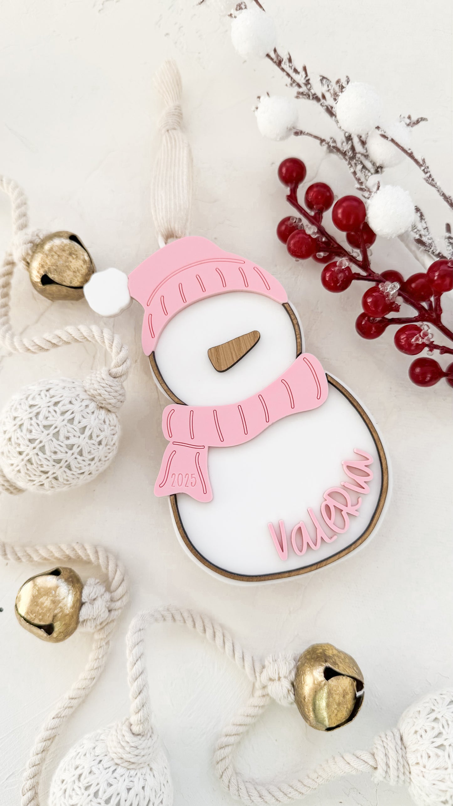 Snowman Wood Ornament