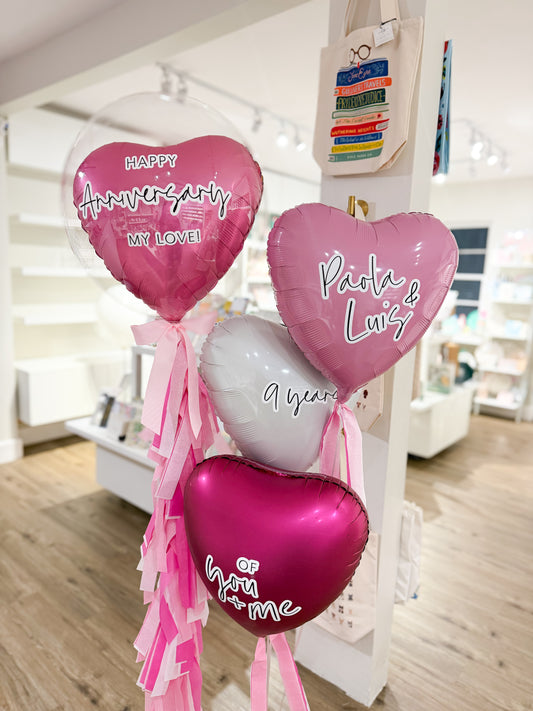Pink Hearts Balloon Bouquet