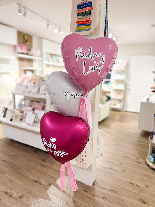 Pink Hearts Foil Balloon Bouquet