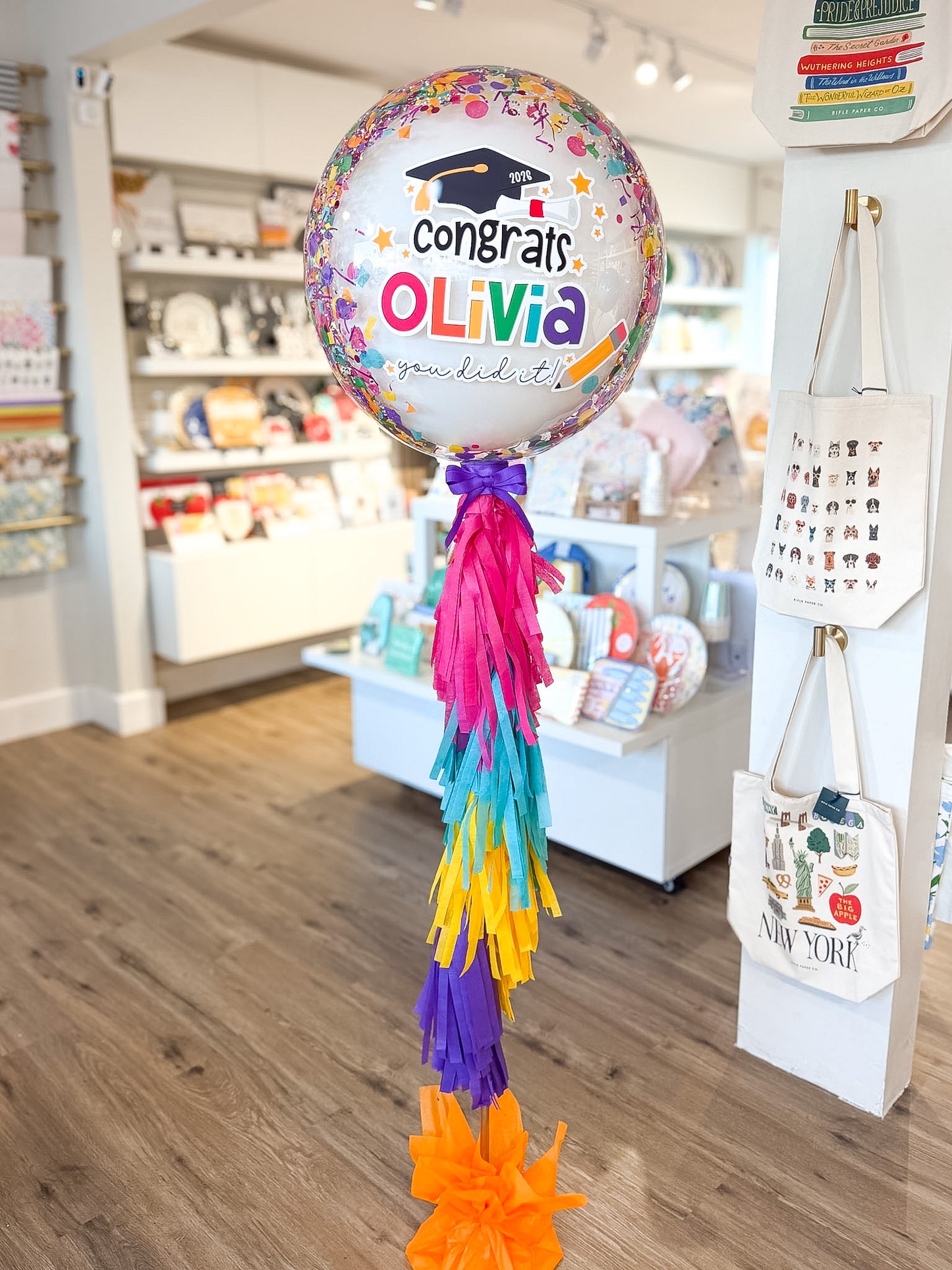Berry Bloom Graduation Confetti Balloon