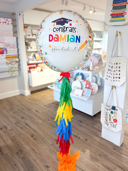 Color Pop Graduation Confetti Balloon