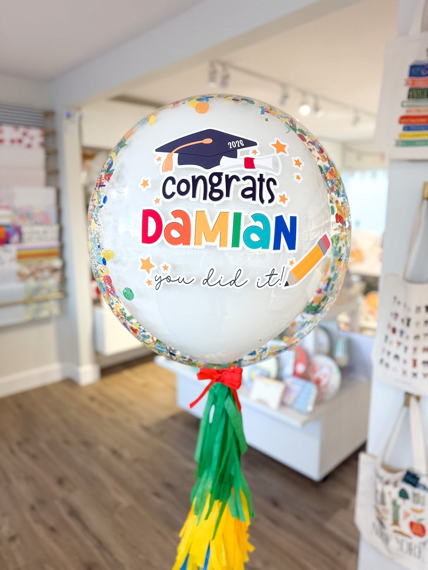 Color Pop Graduation Confetti Balloon