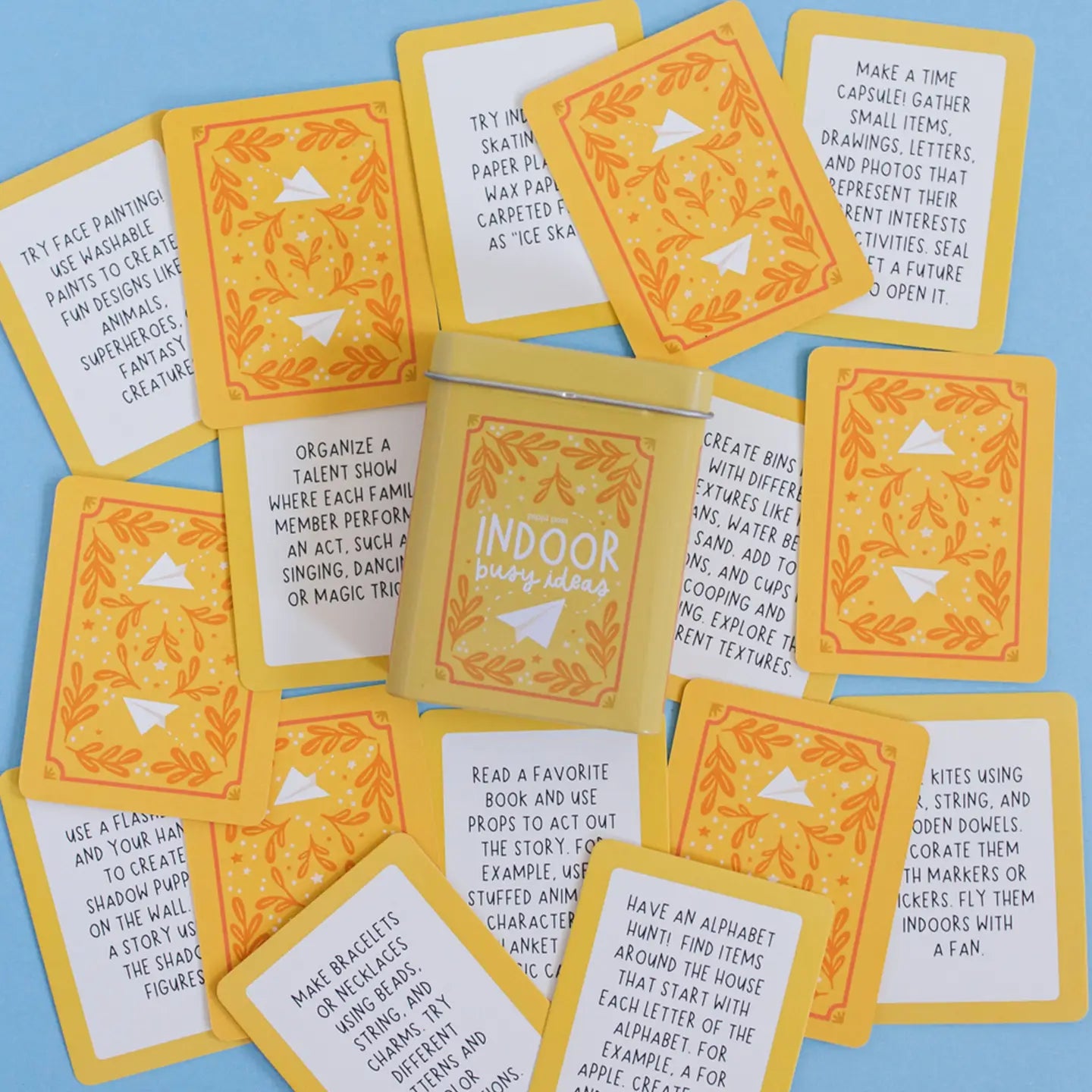 Indoor Busy Ideas Cards Deck of Cards/Storage Tin