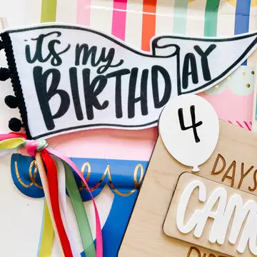 It's My Birthday Felt Flag