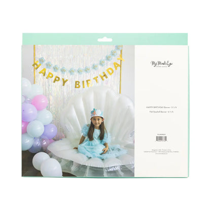 Mermaid Happy Birthday Puffy Felt Banner