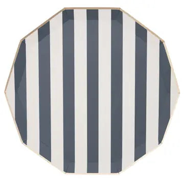 Midnight Blue Signature Cabana Stripe Plates
