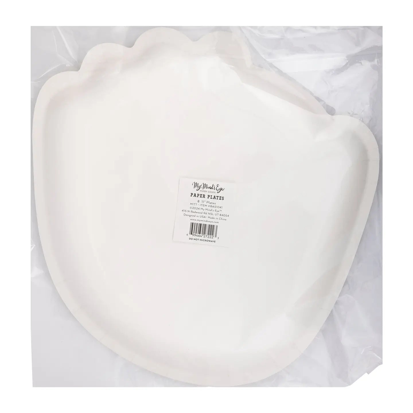Mitt Shaped Disposable Paper Plate