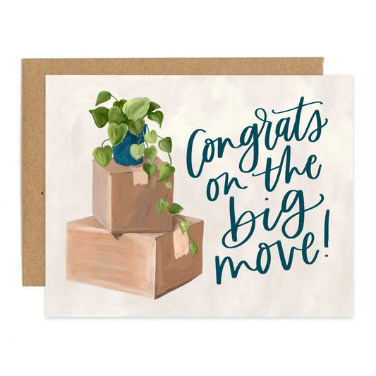 Moving Boxes Congratulations Housewarming Greeting Card