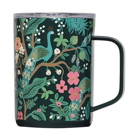 Mug - 16oz Rifle Paper - Peacock Blue