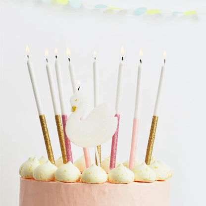 Multicolour Dipped Glitter Candles