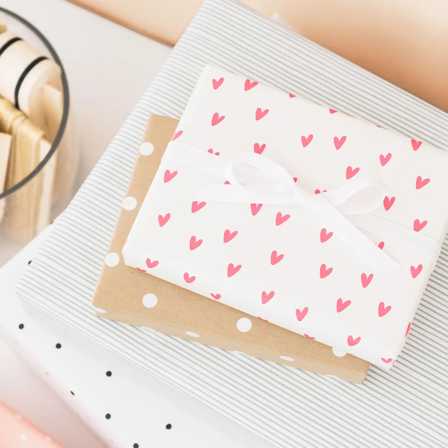 Neon Heart Wrapping Paper