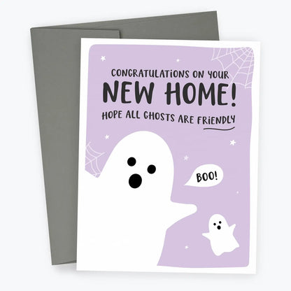 New Home Card, Funny Housewarming Card, Ghosts, Old Town
