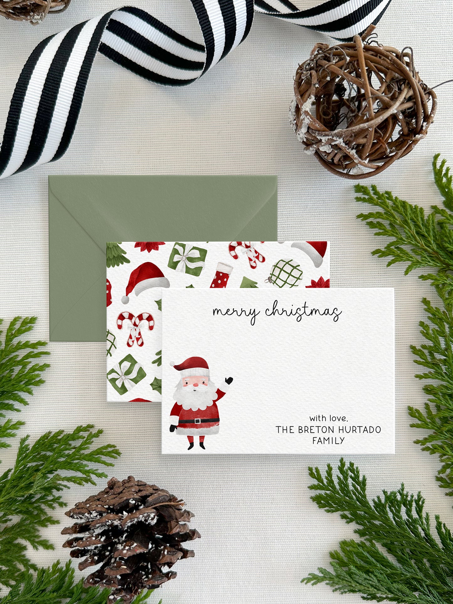 Personalized Christmas Enclosure Cards