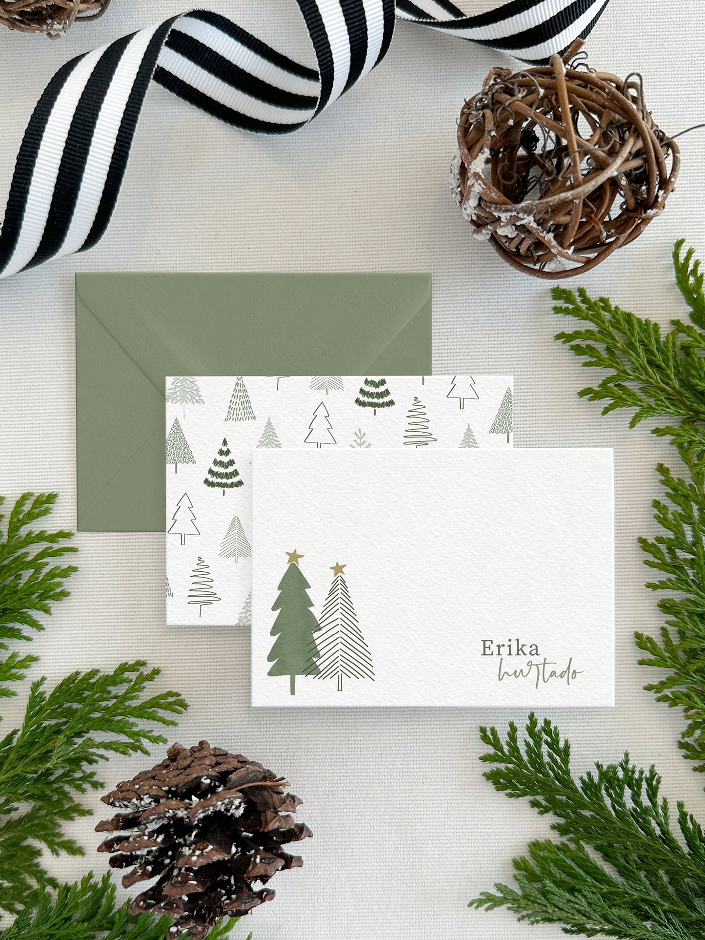 Personalized Christmas Enclosure Cards