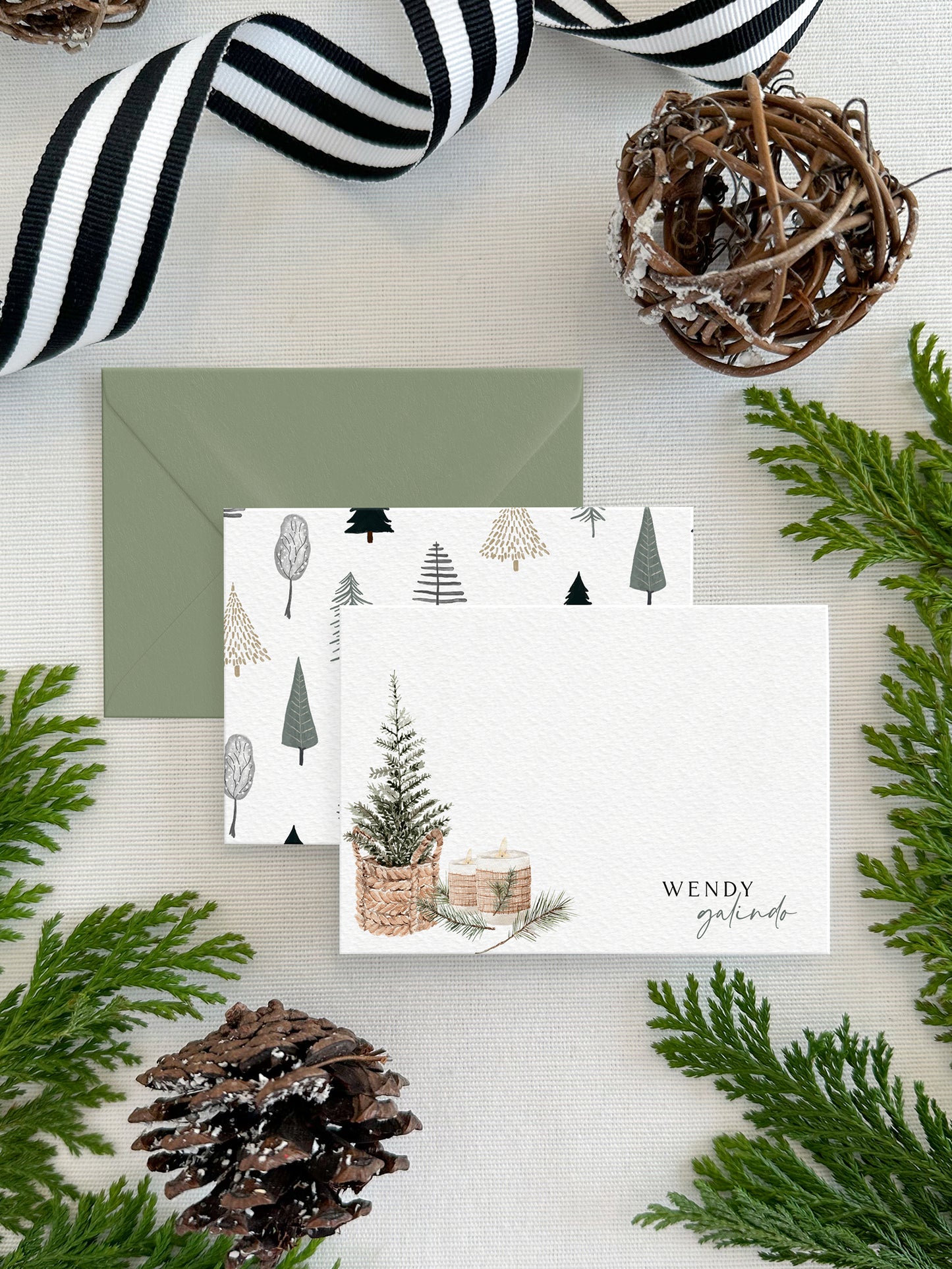 Personalized Christmas Enclosure Cards