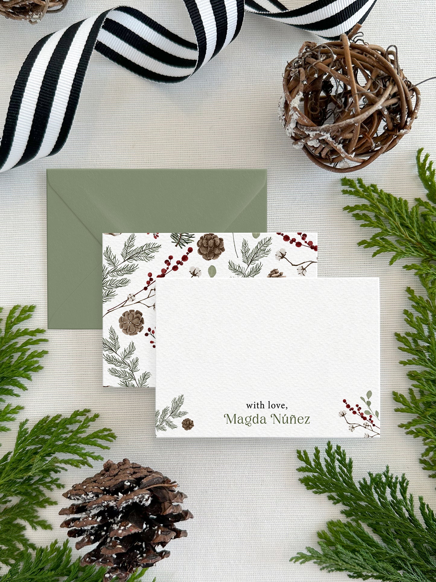Personalized Christmas Enclosure Cards