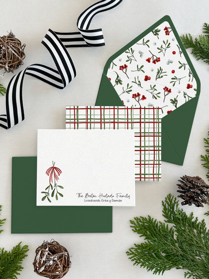 Personalized Christmas Flat Notecards