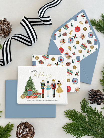 Personalized Christmas Folded Notecards