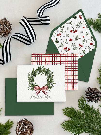 Personalized Christmas Folded Notecards