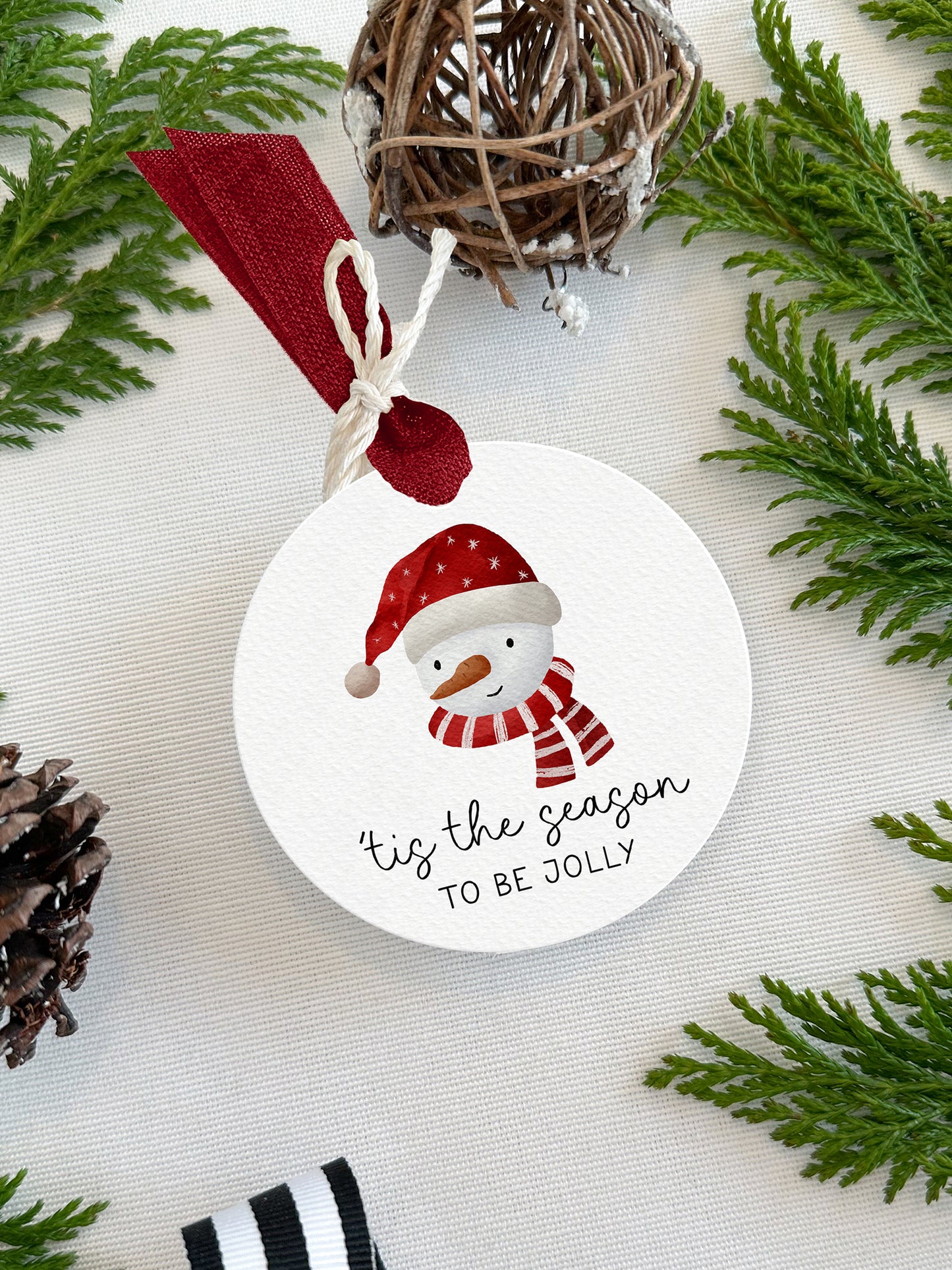 Personalized Christmas Gift Tags - Round