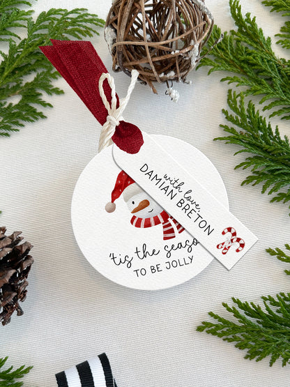 Personalized Christmas Gift Tags - Round