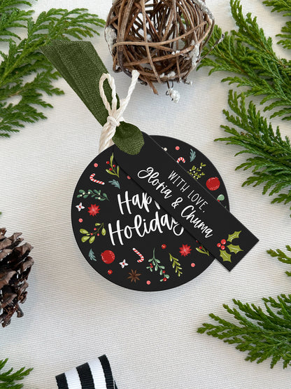 Personalized Christmas Gift Tags - Round
