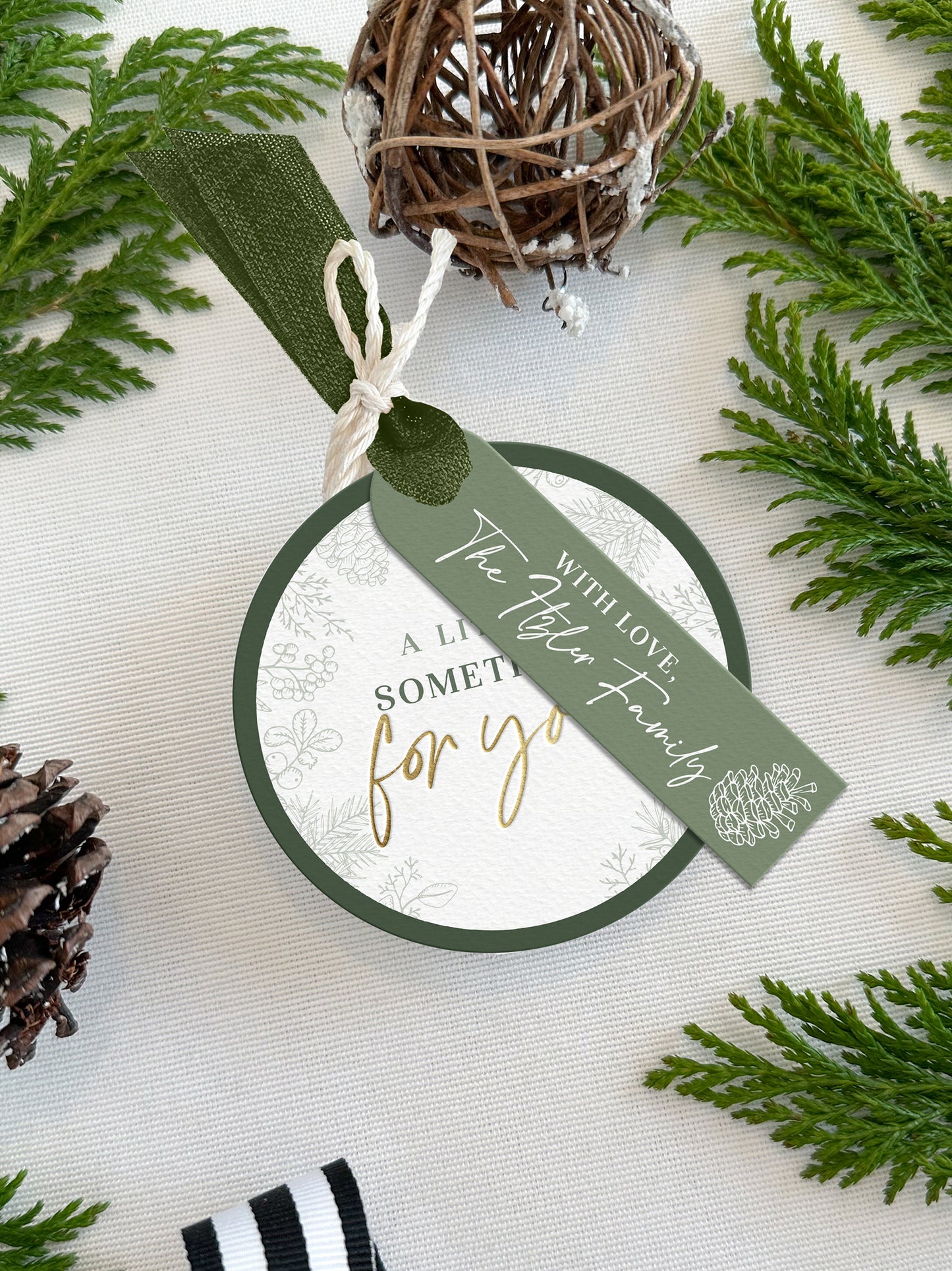 Personalized Christmas Gift Tags - Round