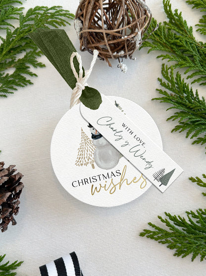 Personalized Christmas Gift Tags - Round