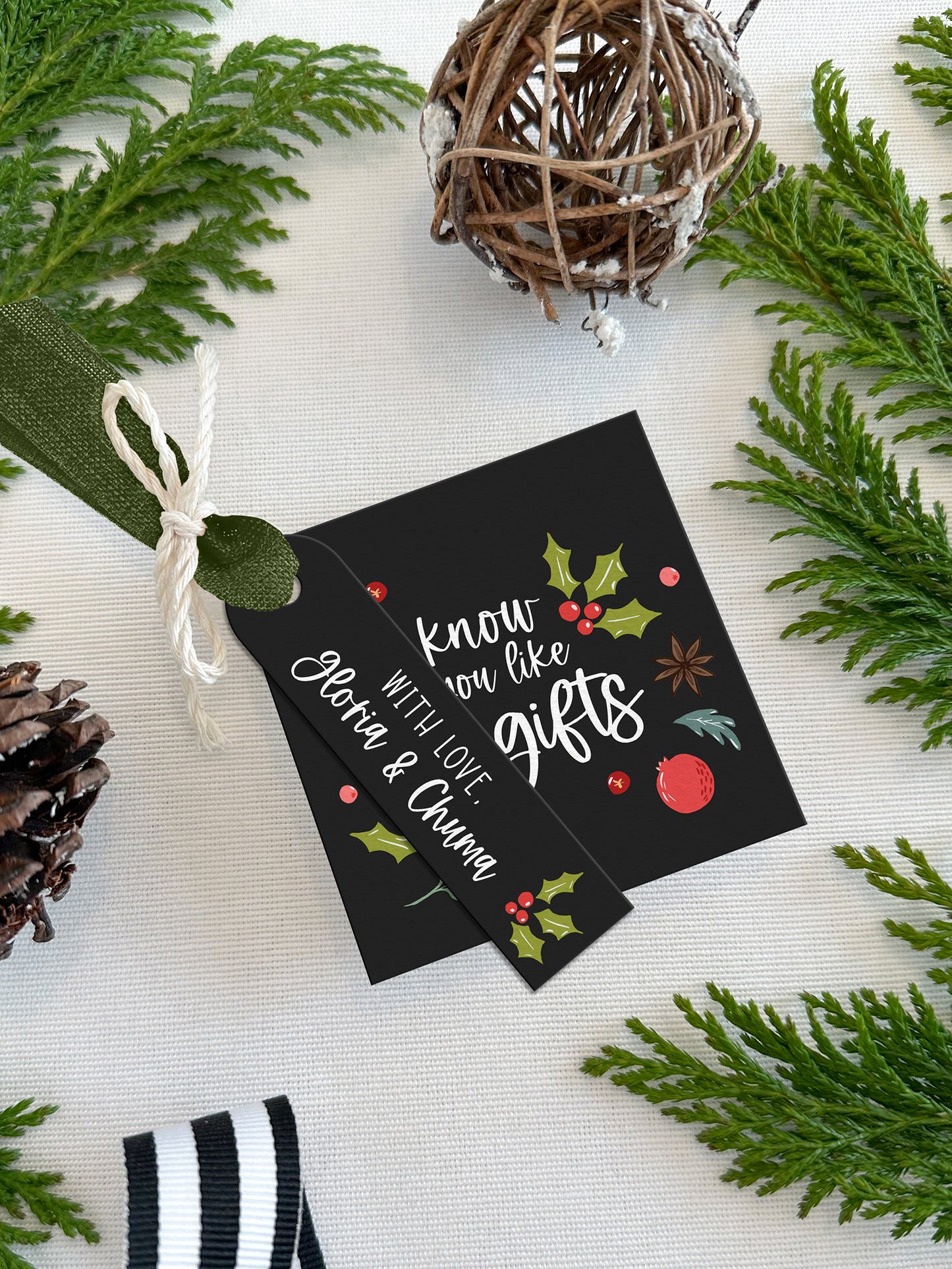 Personalized Christmas Gift Tags - Square