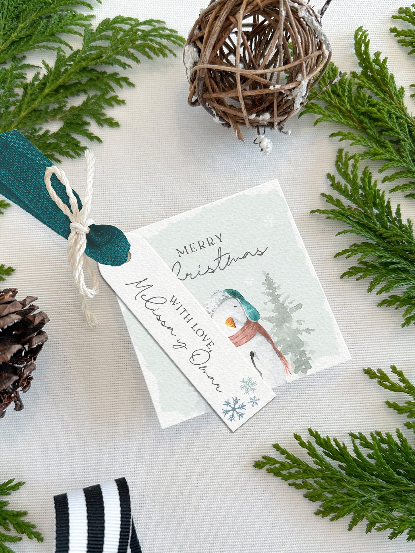 Personalized Christmas Gift Tags - Square