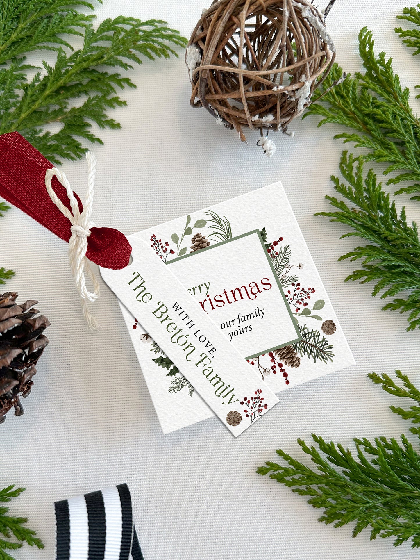 Personalized Christmas Gift Tags - Square