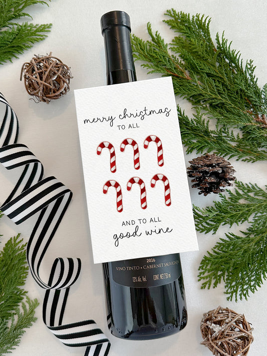 Christmas Wine Tags