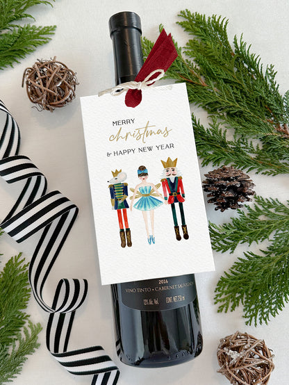 Personalized Christmas Wine Tags