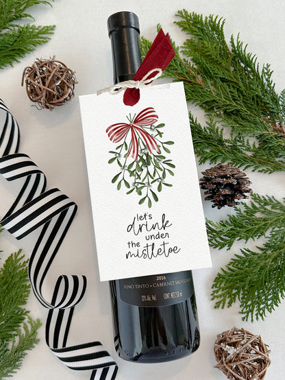 Personalized Christmas Wine Tags